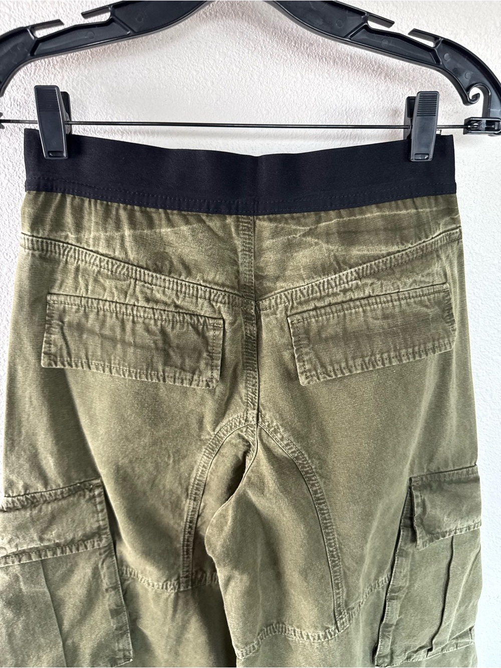 New ME+EM Wide-Leg Cargo Trouser Elastic Waist Pants NWT Spring Olive Size 2 - Picture 11 of 16